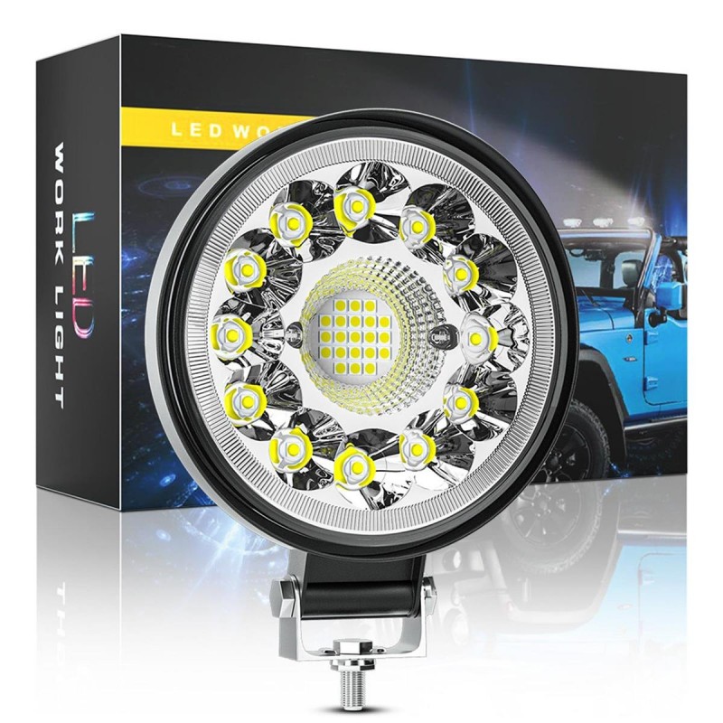 4 İNÇ YUVARLAK ÇALIŞMA LAMBASI 33 LED 99 WATT (METAL KASA)       