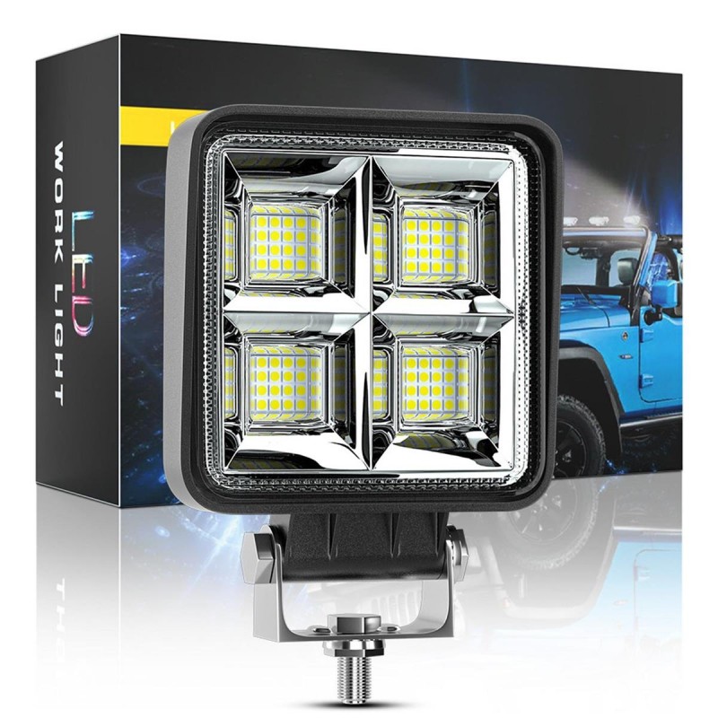 4 INÇ  KARE ÇALIŞMA LAMBASI 64 LED 192 WATT (METAL KASA)     