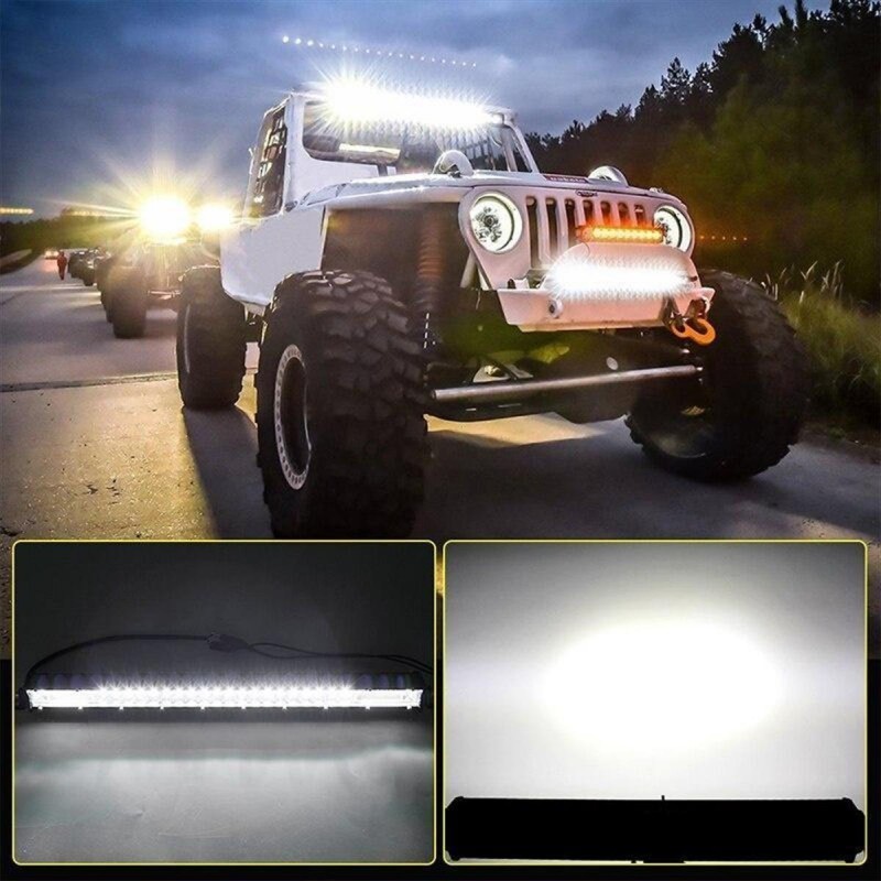 2 SIRA LED BAR  80 CM DÜZ TİP  SARI-BEYAZ 5 MOD
